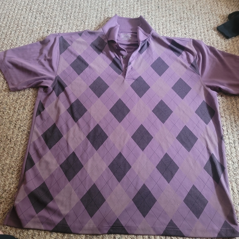 PGA XXL golf shirt plaid